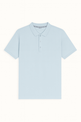 Solid Polo Shirt Sky Blue Nawao.com