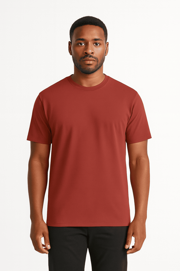 Solid Tee Burgundy Nawao.com