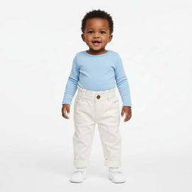 Solid White Paper Bag Trouser White Nawao.com