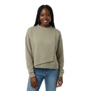 Split Front Assymetric Sweatshirt Green Nawao.com
