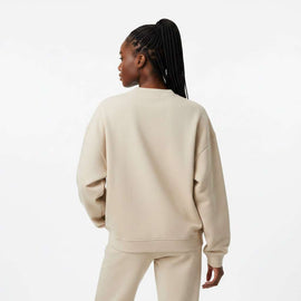 Split Front Assymetric Sweatshirt Ivory Nawao.com