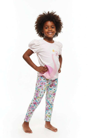 Ss Flamingo Graphic Skirt Set Pale Pink Nawao.com