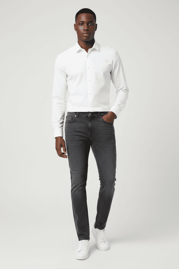 Standard Fit Jeans Black 30 Waist Nawao.com