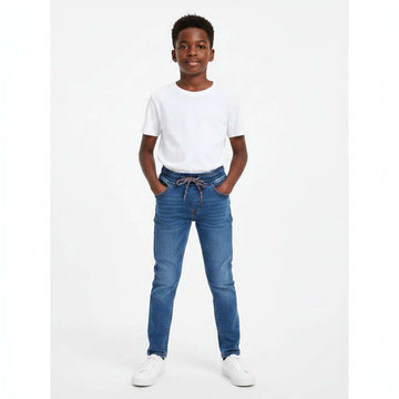 Stone Wash Elasticated Waist Jean Stonewash Nawao.com