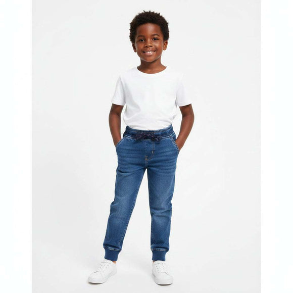 Stone Wash Elasticated Waist Jean Stonewash Nawao.com