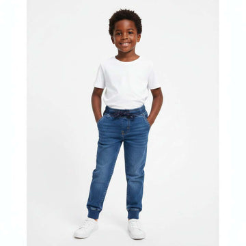 Stone Wash Elasticated Waist Jean Stonewash Nawao.com