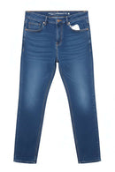 Straight Fit Denim Jeans Blue Nawao.com
