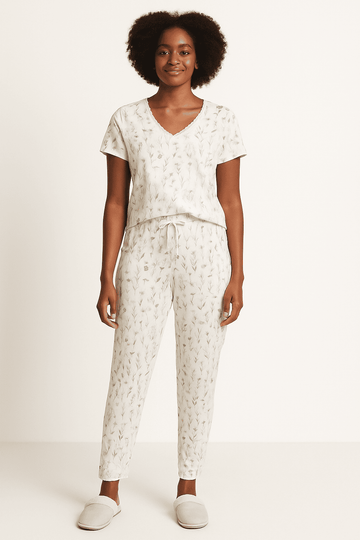 Summer Floral Table Pyjama Set Assorted Nawao.com