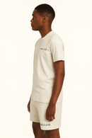 T Shirt And Pyjama Shorts Set Mid Grey Nawao.com