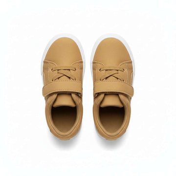 Tan Velcro Strap Sneaker Tan Nawao.com