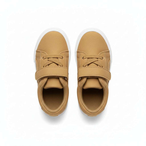 Tan Velcro Strap Sneaker Tan Nawao.com