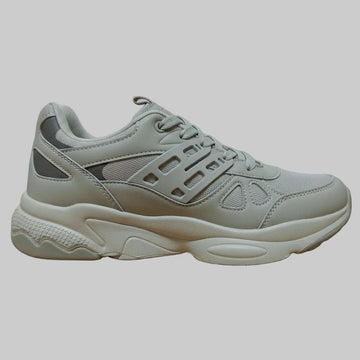 Taupe Rubber Overlay Chunky Sneaker Nawao.com