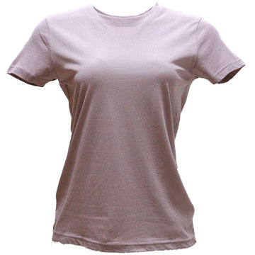 Taupe Short Sleeve Crew Neck T Shirt Nawao.com