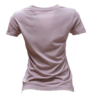 Taupe Short Sleeve Crew Neck T Shirt Nawao.com