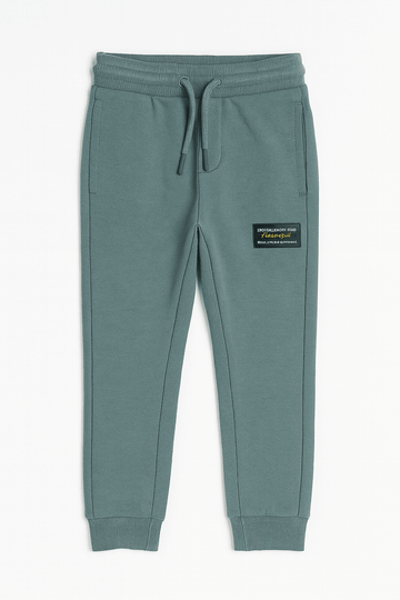 Teal Green Jogpant With Print Nawao.com