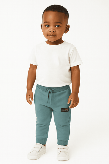 Teal Green Jogpant With Print Nawao.com