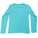 Teal L S Basic T-shirts Teal Nawao.com