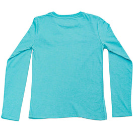 Teal L S Basic T-shirts Teal Nawao.com