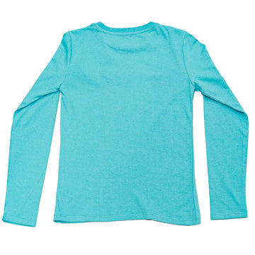 Teal L S Basic T-shirts Teal Nawao.com