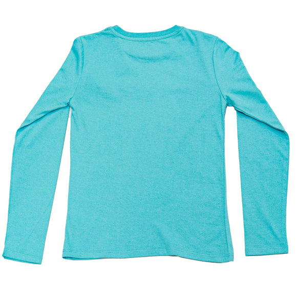 Teal L S Basic T-shirts Teal Nawao.com