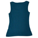 Teal Plain Rib Vest Nawao.com