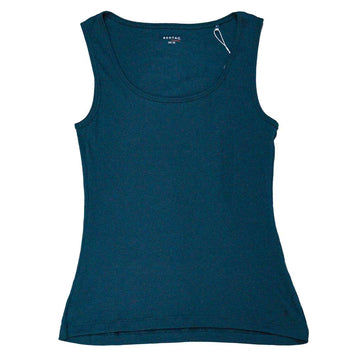 Teal Plain Rib Vest Nawao.com
