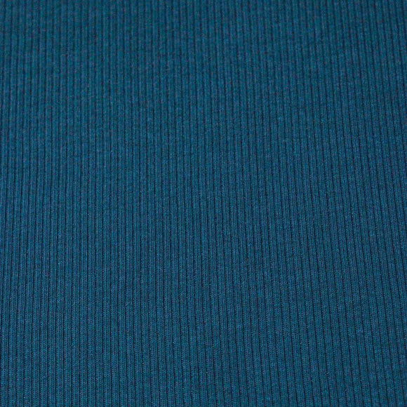 Teal Plain Rib Vest Nawao.com