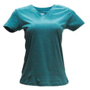 Teal Short Sleeve V Neck T Nawao.com