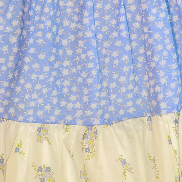 Tiererd Blue Printed Dress Nawao.com
