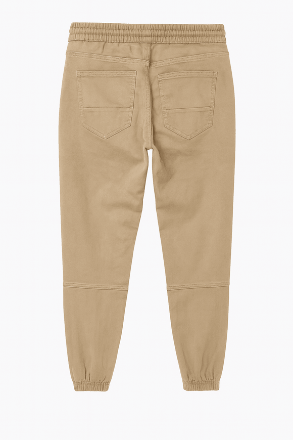 Tobacco Knit Denim Jogger Tan Nawao.com