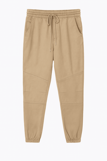 Tobacco Knit Denim Jogger Tan Nawao.com