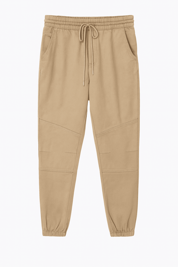Tobacco Knit Denim Jogger Tan Nawao.com