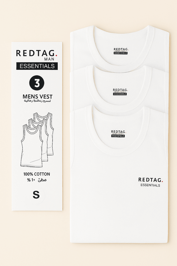 White 3 Pack Sleeveless Vest White Nawao.com