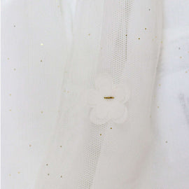 White 3D Tulle Skirts White Nawao.com