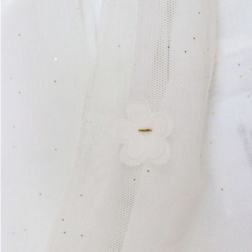 White 3D Tulle Skirts White Nawao.com