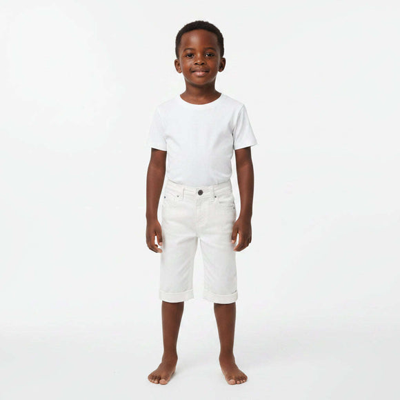 White 5 Pocket Color Denim White Nawao.com