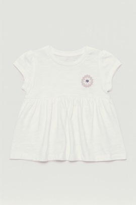 White All Over Print Blouse Nawao.com