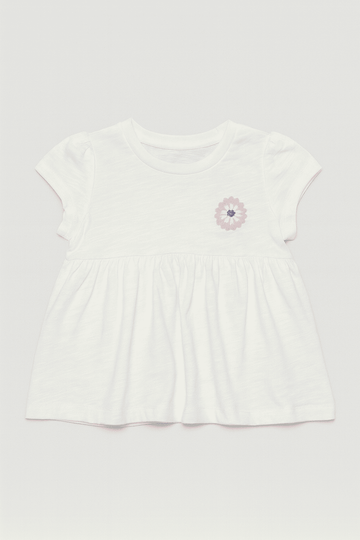 White All Over Print Blouse Nawao.com