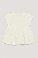 White All Over Print Blouse Nawao.com