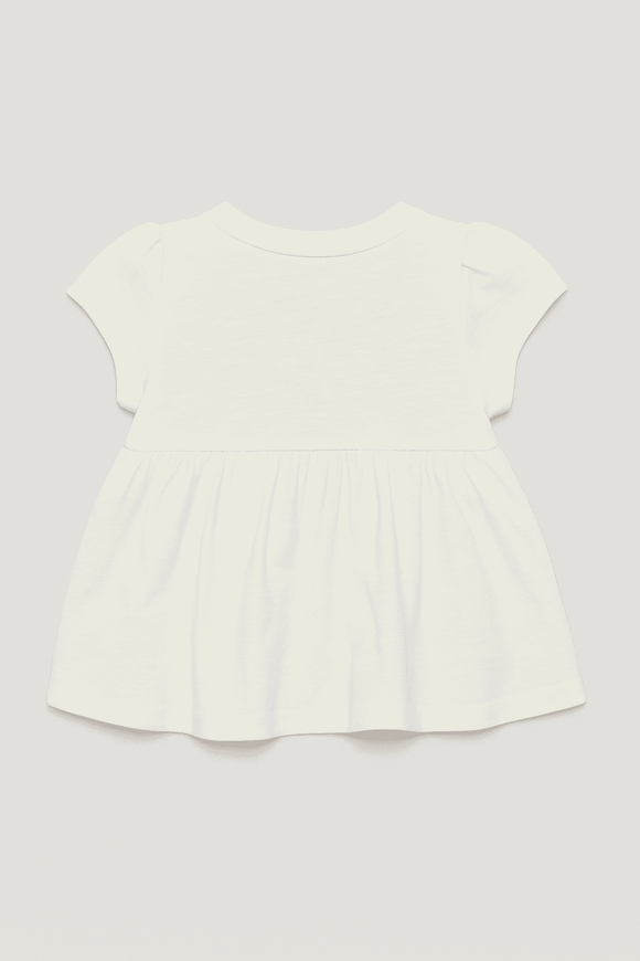 White All Over Print Blouse Nawao.com