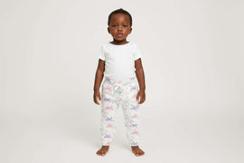 White All Over Print Butterfly Joggets Nawao.com