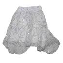 White and silver Sequin Mesh Skirt Nawao.com