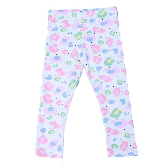 White Animal Print Leggings Nawao.com