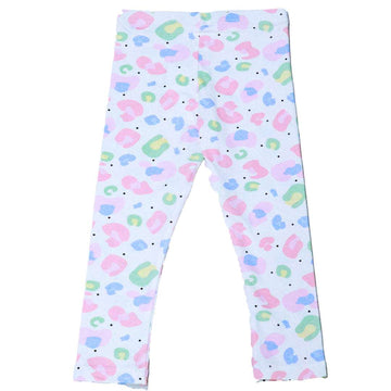 White Animal Print Leggings Nawao.com