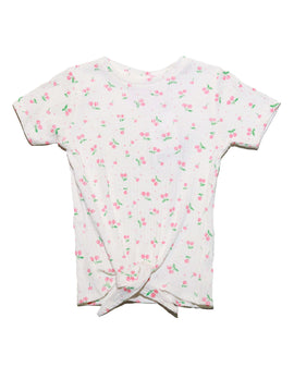 White Aop Cherry Print T Nawao.com