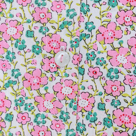 White Aop Floral Blouse Nawao.com