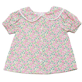White Aop Floral Blouse Nawao.com