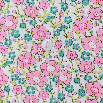 White Aop Floral Blouse Nawao.com