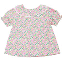 White Aop Floral Blouse Nawao.com