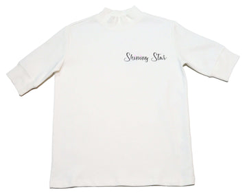 White Aop Oversize Interlock Top Nawao.com